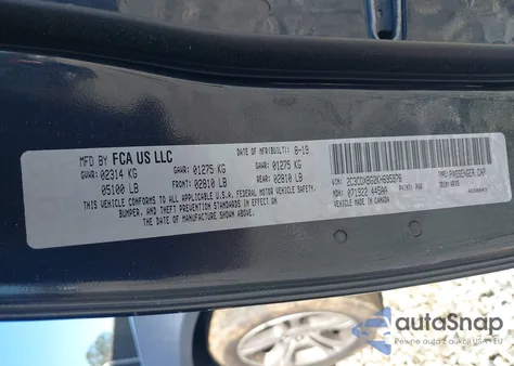 2019 Dodge Charger Sxt Rwd из США, поврежденный, VIN 2C3CDXBG2KH695976